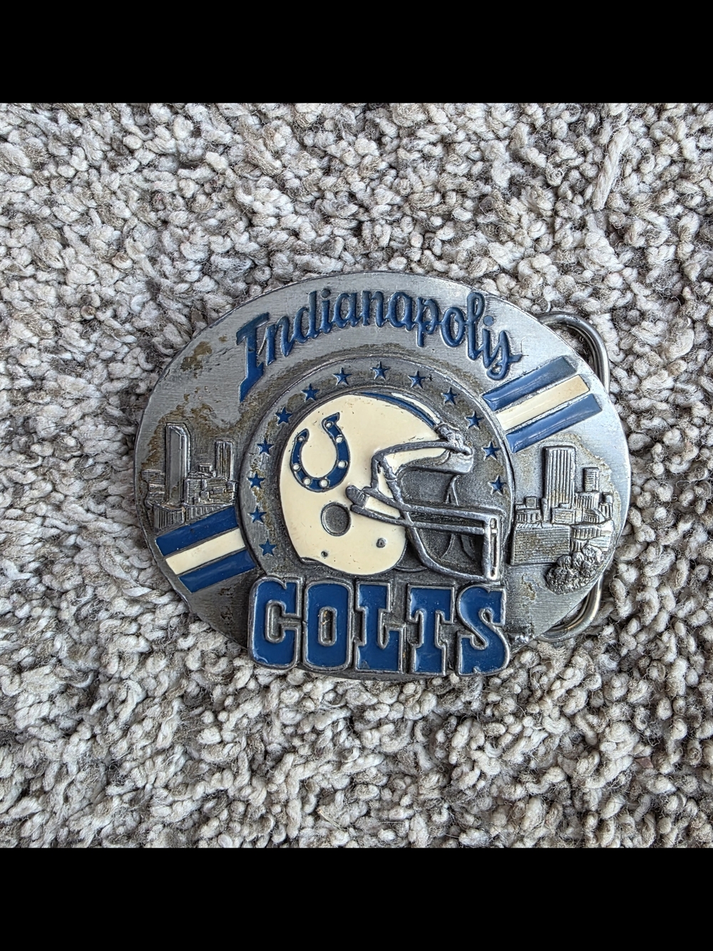 Vintage Indianapolis Colts Metal Belt Buckle Limited Edition